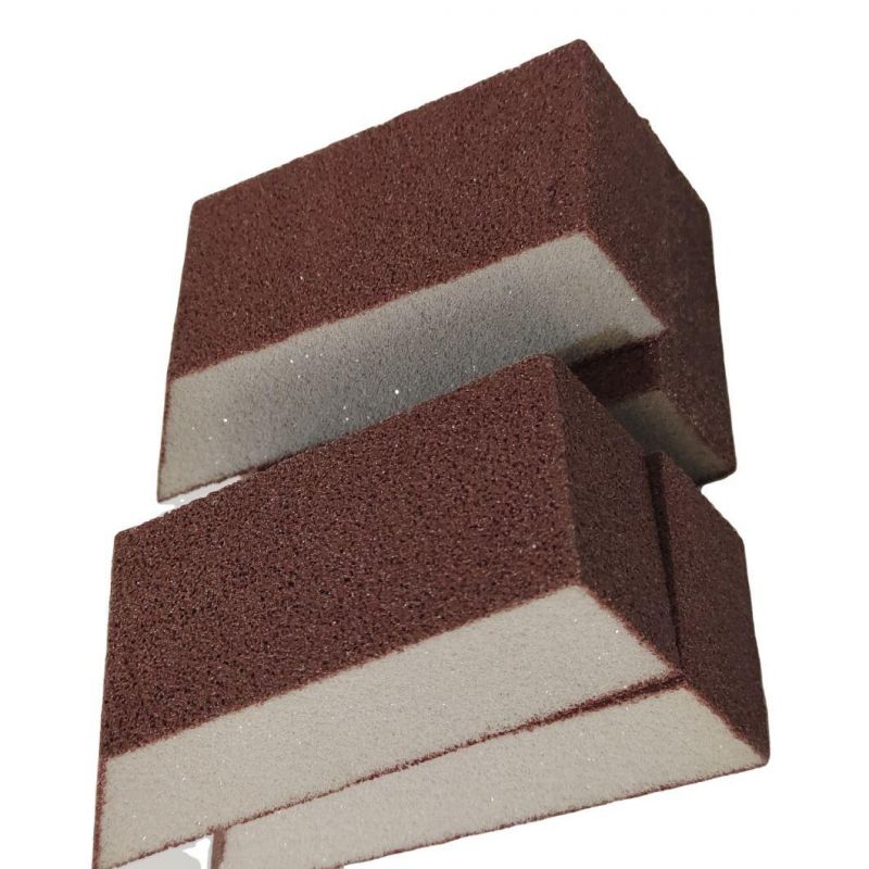 New Trapezoidal Polishing Sanding Sponge Wet & Dry Sandpaper Abrasive Block Metal Cleaning Sander Sponge