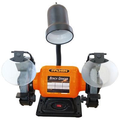 Industrial 220V 250W Double Ended Bench Grinder with Industrial Lamp