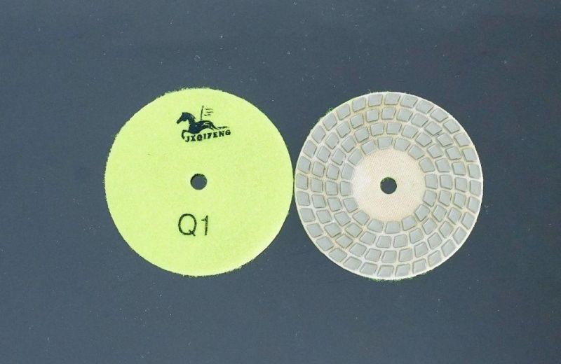 Qifeng Top 3′ ′ /80mm 4 Steps Abrasive Tools Granite/ Marble Dry Polishing Pads