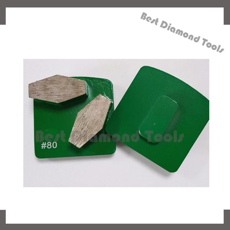 2 Bar Soft Bond 30 Grit Abrasive Disc Diamond Metal Bond Segment Grinding Shoes