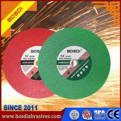 14 Inch Cutting Wheel for Stainless Steel and Metal, 355X2.8X25.4, Green, Red