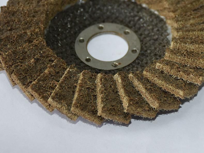 High Quality Hot Sale Wear-Resisting 115mm Non-Woven Flap Disc for Grinding Stainless Steel and Metal