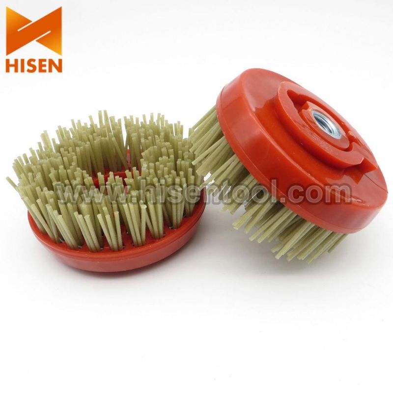 M14 Connected 110mm Diamond Brush Abrasive Brush for Polishing Granite