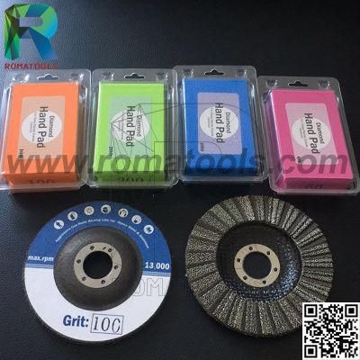 Diamond Sponge Hand Polishing Pad for Glass Granite Marble Engineeredstone Countertop