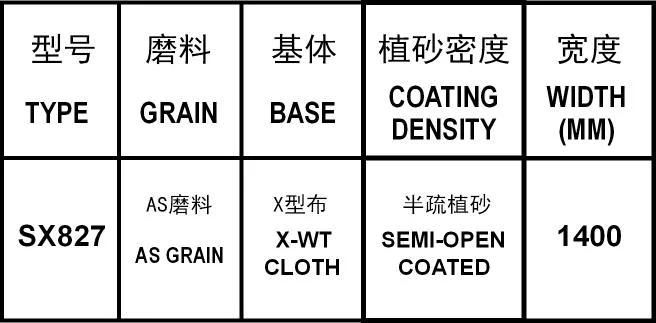 Sx827 Aluminum Oxide X-Wt Cloth Stearate Coated Abrasive Cloth Roll