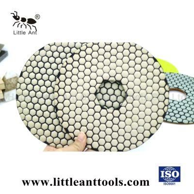 180mm Premium Quality Triangle Flexible Diamond Dry Polishing Pad for Granite