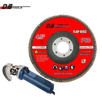4.5&quot; 115mm Flap Disc Sanding Wheel 22mm Hole Aluminum Oxide for for Edge Grinding Grit 60