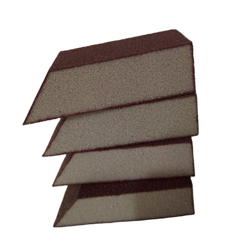 New Trapezoidal Polishing Sanding Sponge Wet & Dry Sandpaper Abrasive Block Metal Cleaning Sander Sponge
