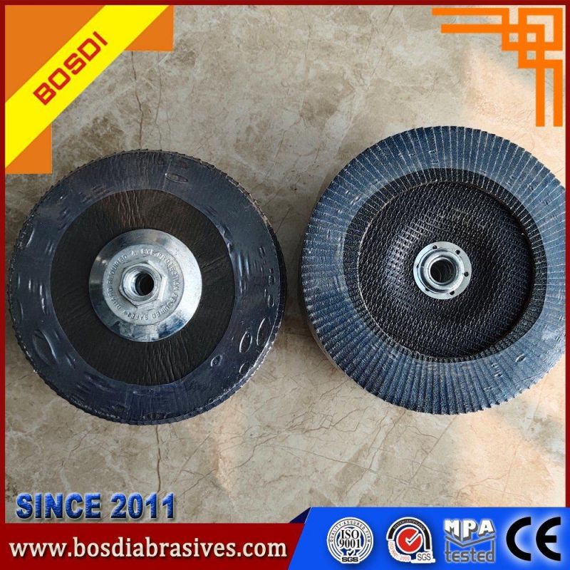 4.5" Aluminum Oxide Flap Disc with Arbor for Grinding Stainless Steel and Metal