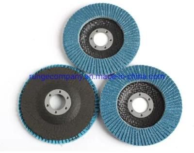 Electric Power Tool Accessories 40 Grit 4.5&quot; Flap Disc Abrasive Sanding Wheels Grinding Wheels T27 Zirconia, Fiberglass Back