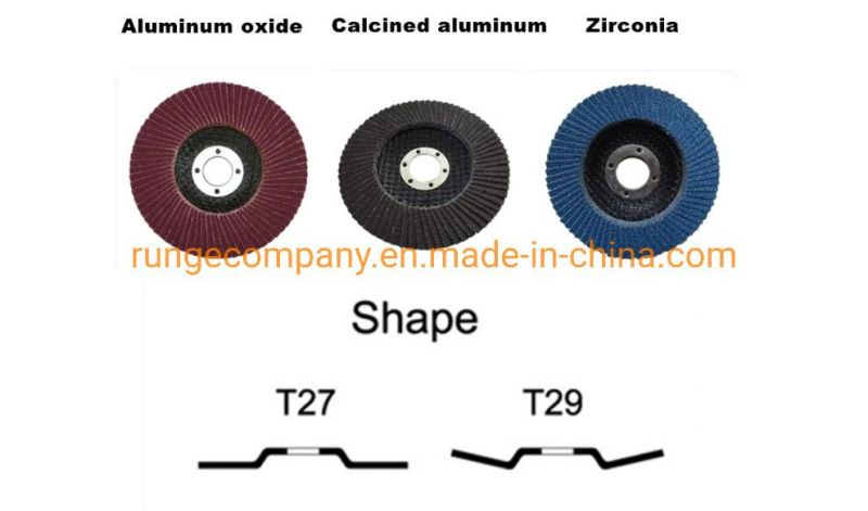 4" Inch Power Tools Parts Aluminium Oxide 60 Grit Flap Disc for Woodworking