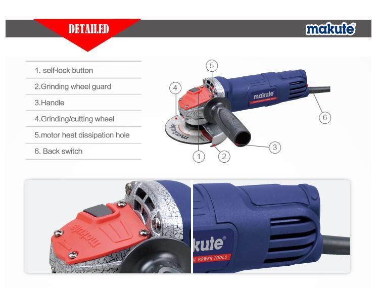 Makute Electric Angle Grinder 100mm/115mm Mini Grindering Disc