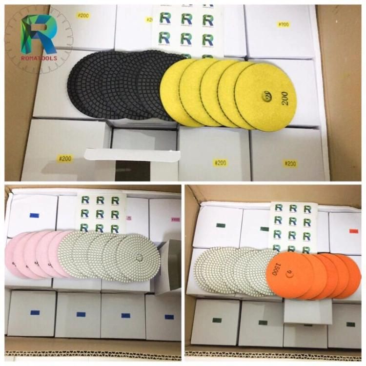 Professional Quality 3 Steps Wet Flexible Polishing Pads