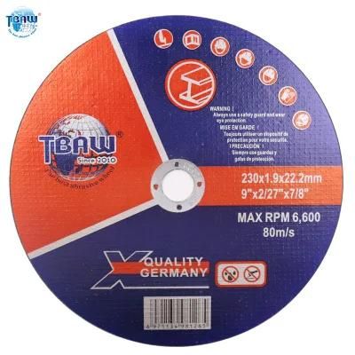 9&prime;&prime; 230X1.9mm Metal Abrasive Resin Bonded Cutting Disc Cutting Wheel