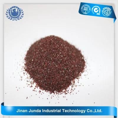 Red Sandblast Garnet Sand for Waterjet Cutting New Angular Edges Formed Constantly and Sharp Edges Sub-Conchoidal Fracture
