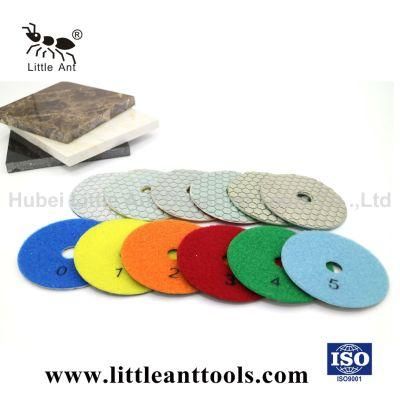 4&quot;/100mm Hexagon Diamond Pressed Dry Polishing Pad Diamond Tools for Stone