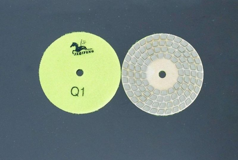 Qifeng Top 4′ ′ Granite and Marble Stone 4-Step Diamond Polishing Pad
