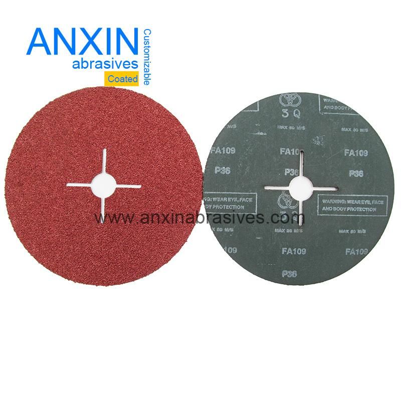 Aluminum Oxide Fiber Disc with Cross Hole