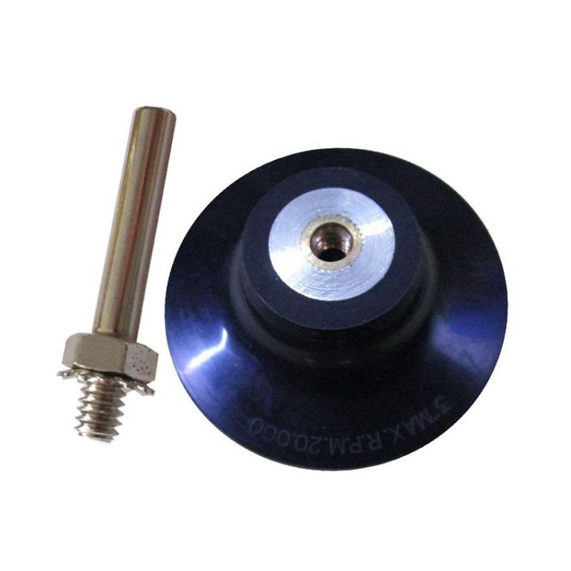 3" 75mm Rubber Sanding Pad Roll Lock Disc Pad Holder with 1/4" Shank for Rotary Tool Sanding Surface Conditioning Discs