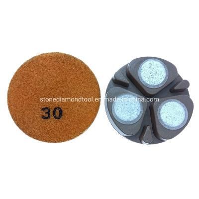 3&quot; 76mm 3 Dots Transitional Concrete Polishing Ceramic Bond Pads