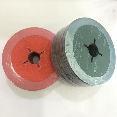 5&prime;&prime; Zirconia and Ceramic Resin Fiber Disc Grinding Disc for Metal Stainless Steel Wood Iron Grinding Polishing