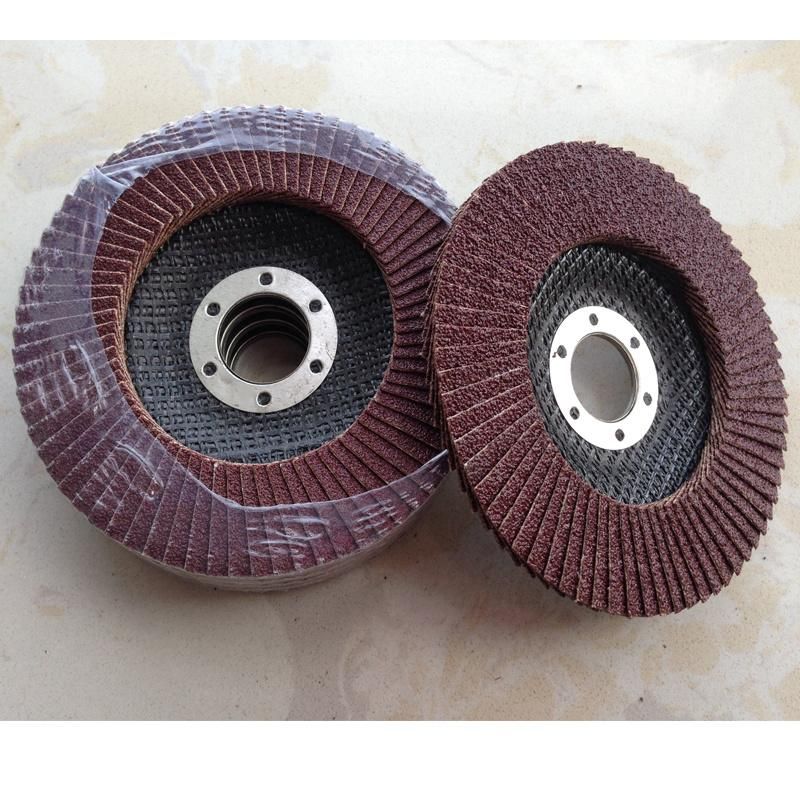 High Quality Wear-Resisting 4" 4.5"5" 6" 7" 9" Aluminium Oxide Flap Disc for Grinding Stainless Steel and Metal