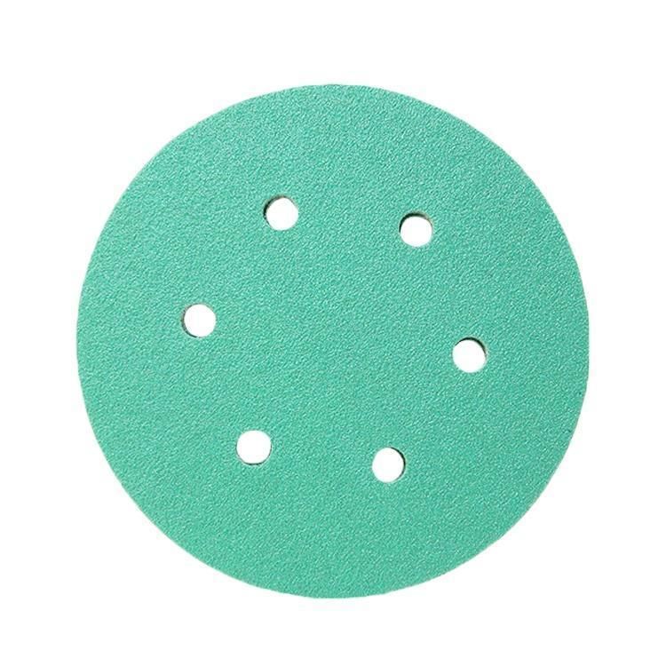 Abrasive Round Hook and Loop Green Film Backing 36 /600 Grit Fine Velcro Velcro Disc
