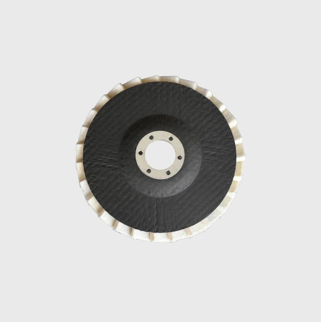 High Quality Premium Wear-Resisting Abrasive Tool 115mm Felt Flap Disc for Grinding Stainless Steel and Metal