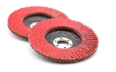 Imported Red Ceramic Grain Flap Sanding Disk Disc with Factory Price for Iron Wood Metal Alloy Stainless Steel Polishing