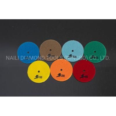 7 Steps Diamond Resin Bond Abrasive Tools Dry Polishing Pad for Stones Marble/ Granite