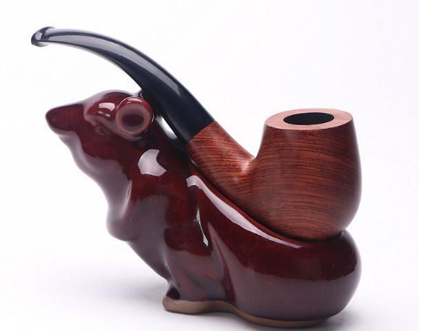 9mm Filter Solid Wood Handmade Pipe Classic Rosewood Tobacco Pipe