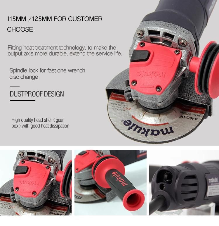 Makute Electric 100mm/115mm Angle Grinder with Disc