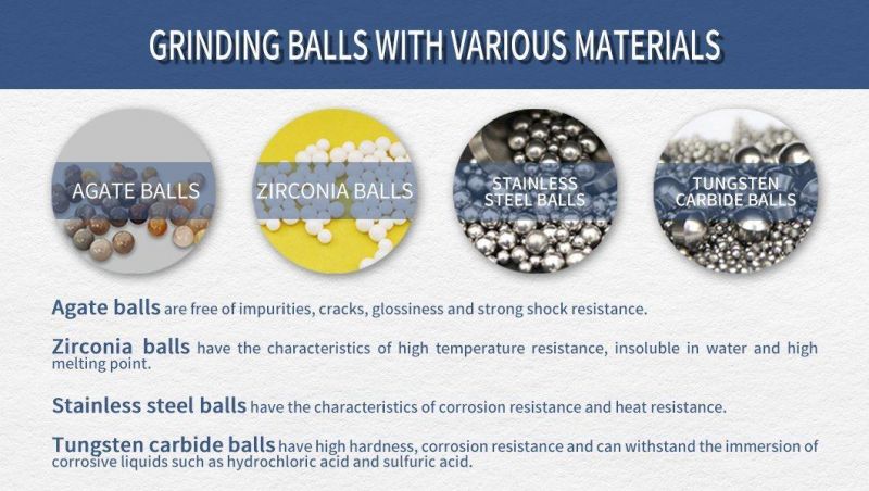2mm Stainless Steel Grinding Balls and Jars for Laboratory Planetary Ball Mill Machine