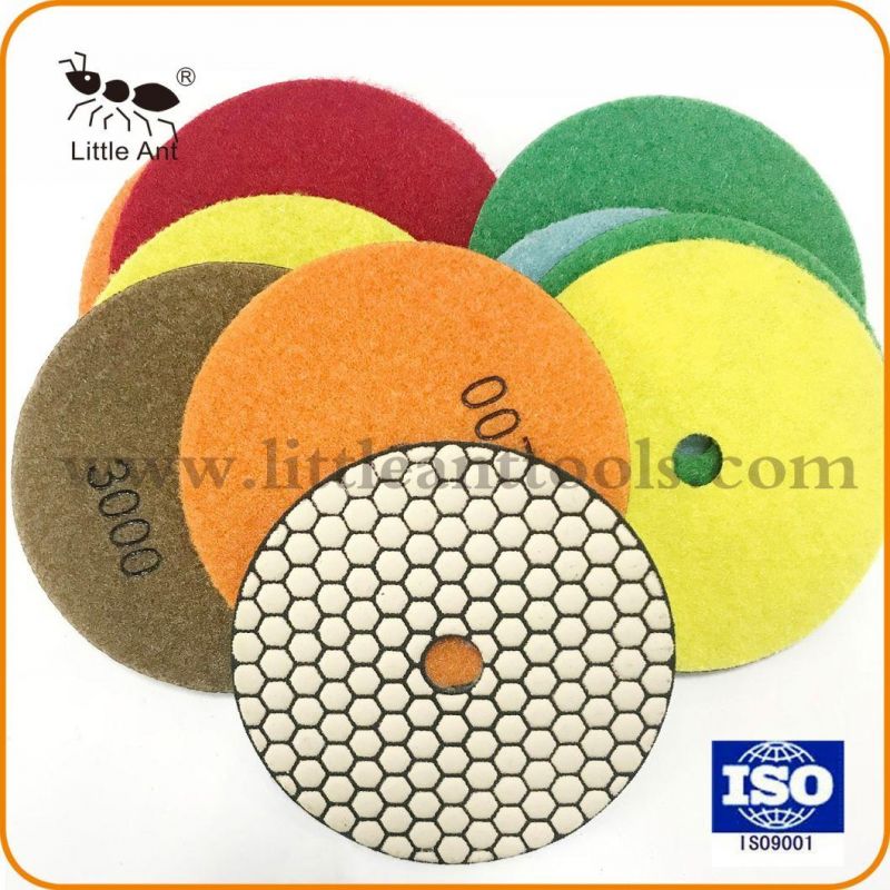 5"/125mm Dry Diamond Resin Polishing Pad Abrasive Tools Grinding Disk for Stone