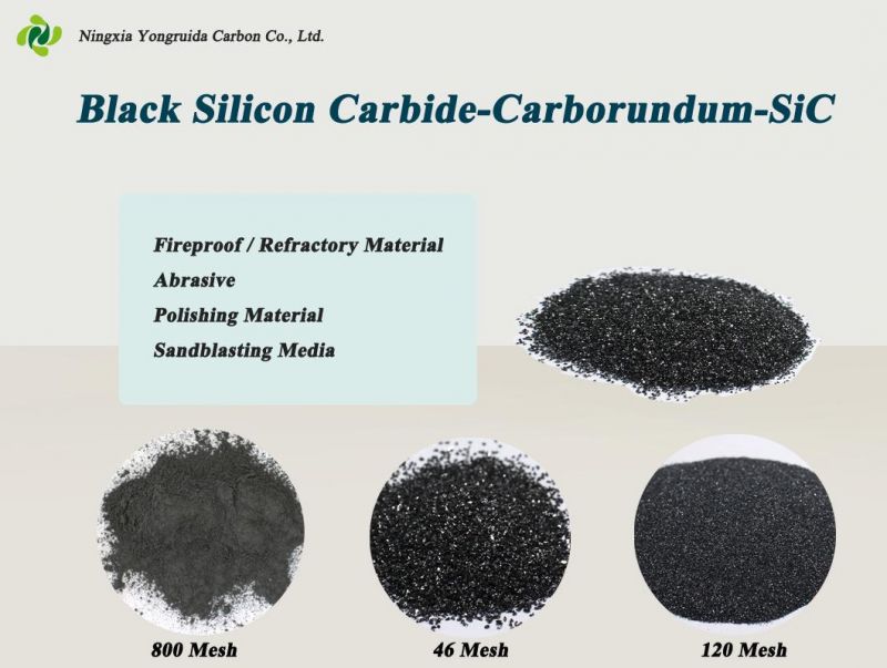 High Hardness 120/180/320 Mesh Black Silicon Carbide / Carborundum Particle as Polishing Abrasive