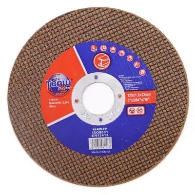 High Performance 125*1.2*22.2mm China Abrasive Metal Cutting Disc/Cutting Wheel for Inox Cutting