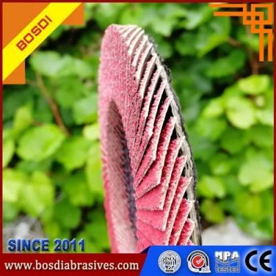 6&quot; Customized Size Polishing Coated Flap Disc, Mop Disc, Abrasive Disc, Polishing Wheel, Metal Surface, Pipe, Red Ceramic