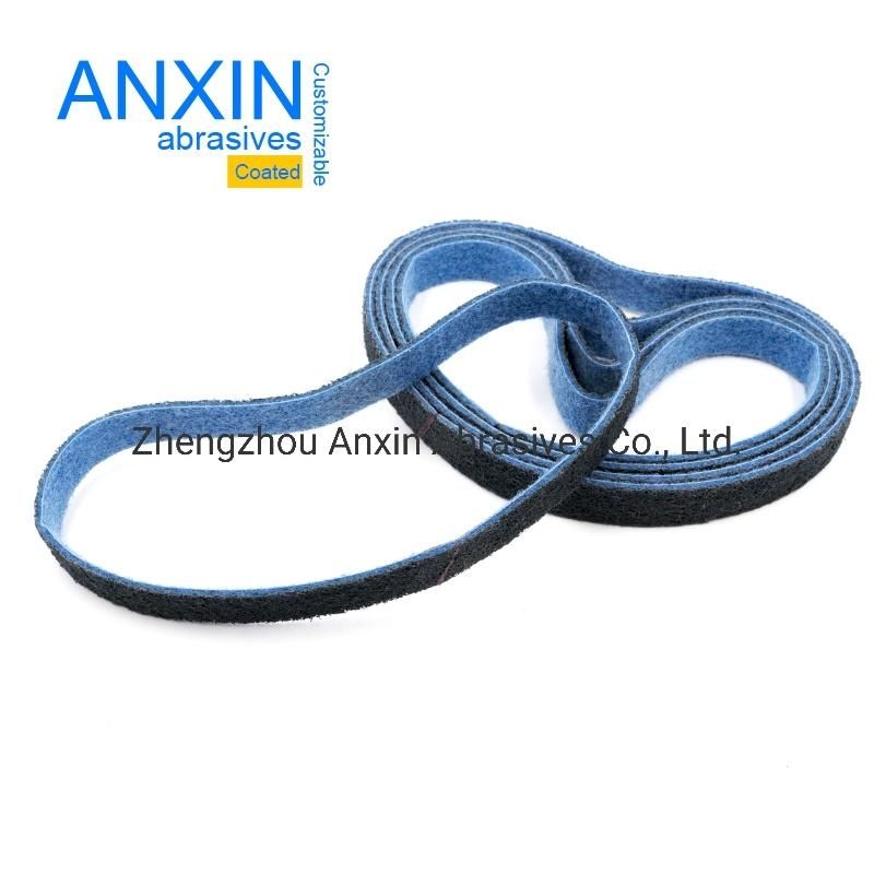 Surface Polishing Narrow Belt in Blue Color