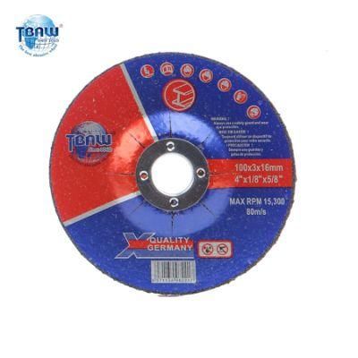 100X3.0X16mm 4inch High Quality Abrasive Polishing Cut off Wheel Cutting and Grinding Disc