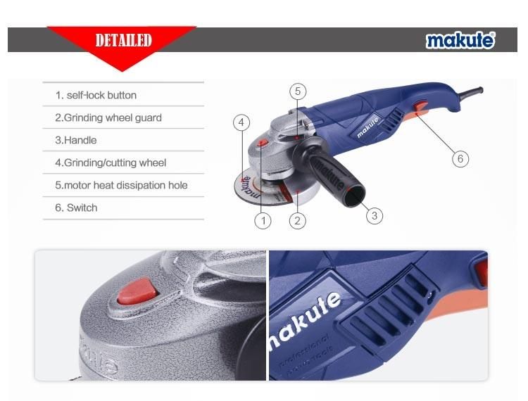 Makute Electric Angle Grinder Cutting Tools 125mm Mining Machine