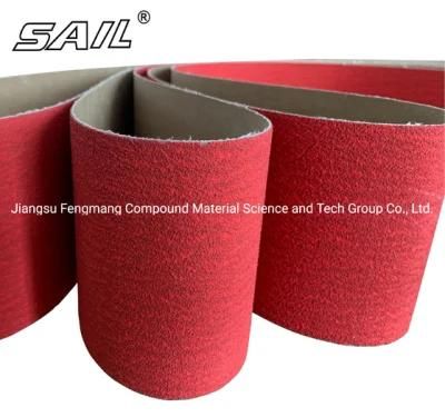 Ceramic Grain Y-Wt Polyester Abrasive Cloth Roll for Stainless Steel P812