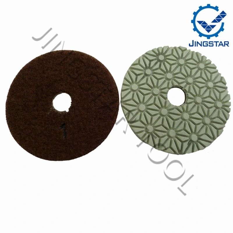 4 Inch 3 Steppolishing Pads Flexible Diamond for Marble Granite Ceramic Tile Concrete Free Shipping 3PCS /6PCS