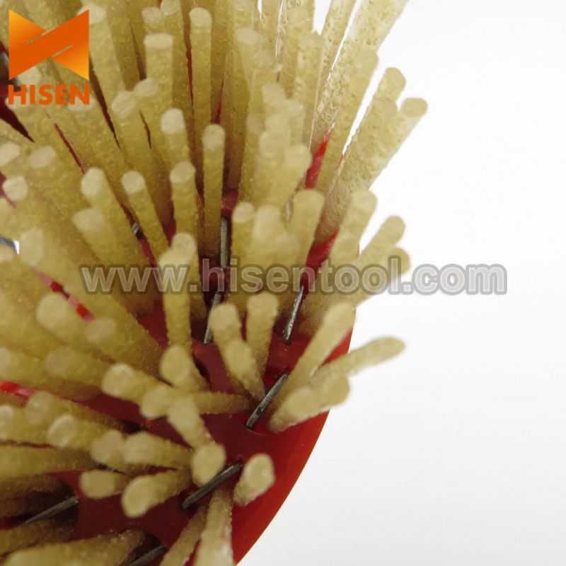 M14 Connected 110mm Diamond Brush Abrasive Brush for Polishing Granite