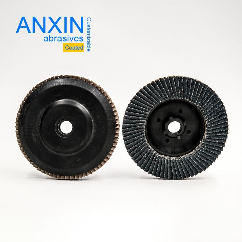 Vsm Zirconia Flap Disc with 4.5"X5/8"-11 Black Nylon Backing for Stainless Steel Polishing