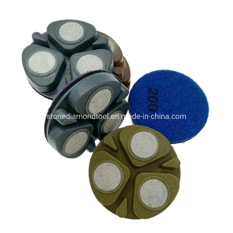3" 76mm 3 Dots Transitional Concrete Polishing Ceramic Bond Pads