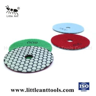 Flexible 3 Inches 80mm Resin Diamond Dry Polishing Pad for Marble