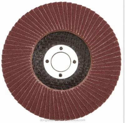 Polishing Round Disc Fiberglass Backing Brown Corundum 7&quot; Flap Disc for Wood