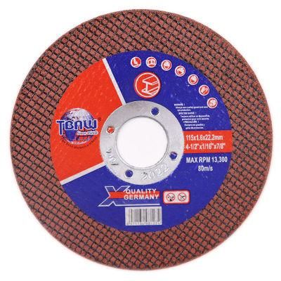 4.5&prime;&prime; 115X1.6X22.2mm Hardware Toolings Angle Grinder Cutting Grinding Wheel