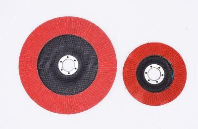Factory 7&quot; 80 Grit Red Ceramic Flap Disc as Abrasive Tooling for Angle Grinder