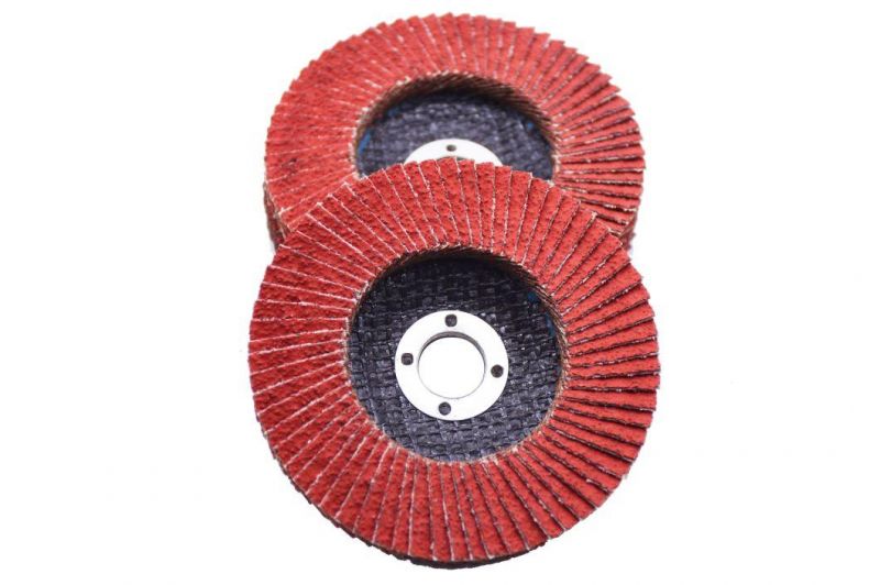 Red Ceramic Grain Abrasivo Sanding Flap Disc with Factory Price for Polishing Metal Wood Alloy Stainless Steel as Abrasive Tooling